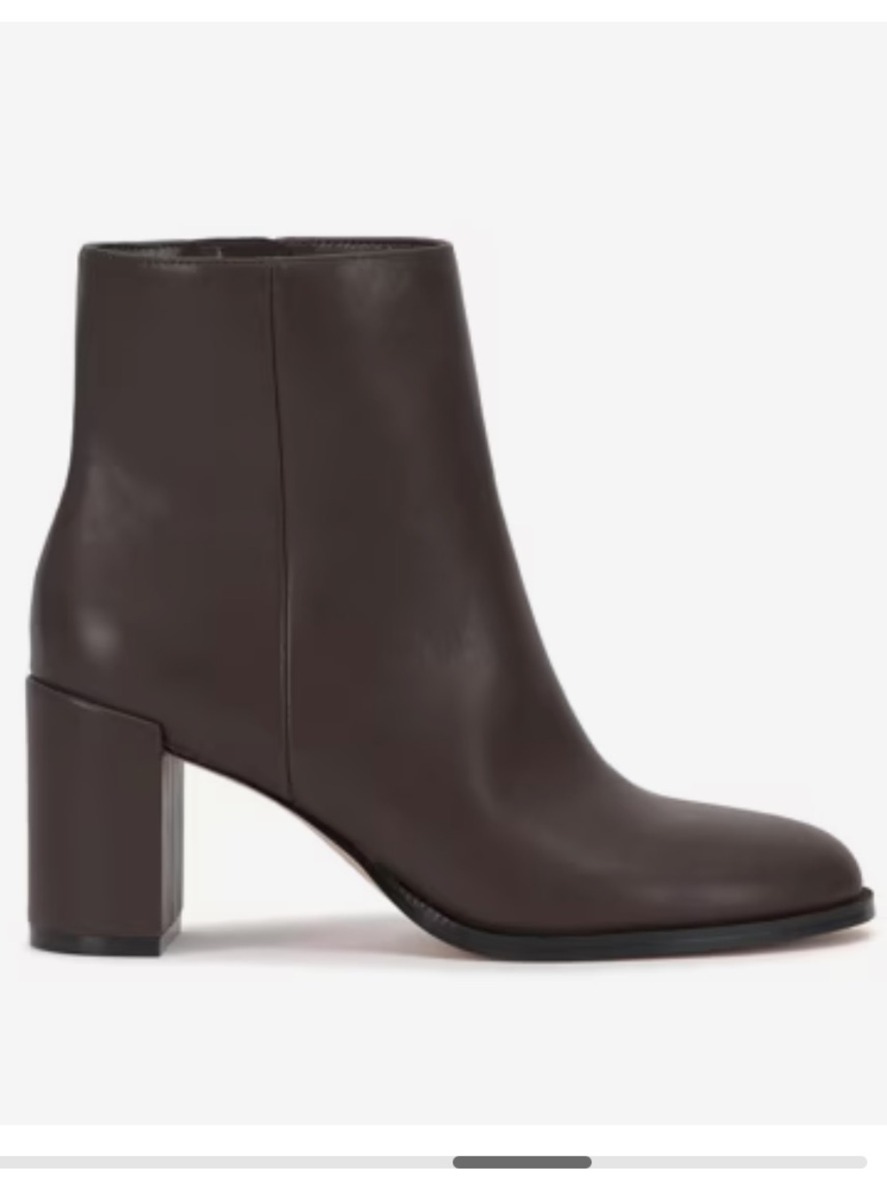 Kelly & Katie Dark Brown Leather Block Heel Ankle Boots